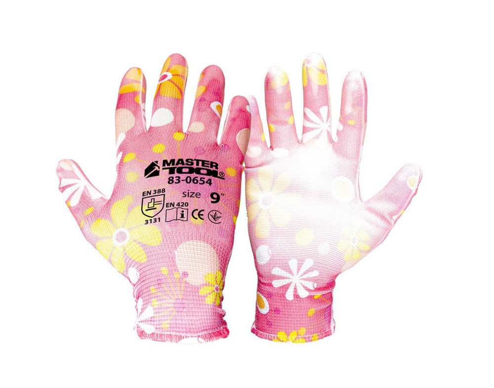 Перчатки бесшовные трикотажные MASTERTOOL "Астра" с полиуретановым покрытием ладони 9" 17-20 г 83-06 Харків - зображення 1