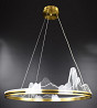Люстра стельова LED SGA16-1000-ab Латунь 40-150х100х100 см. Київ