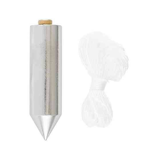 Отвес строительный MASTERTOOL металлический цилиндрический 300 г шнур L 5 м 30-0605 Харків