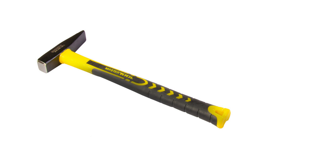 Молоток слесарный MASTERTOOL 200 г HRC 50 рукоятка фиберглассовая 280 мм 02-0802 Харьков - изображение 1