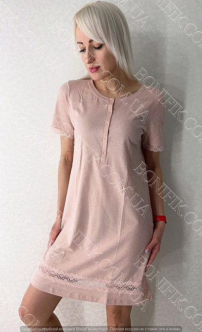 Женская ночная сорочка с коротким рукавом "Grace" (арт. LDK 103/21/01) Кривий Ріг - зображення 1