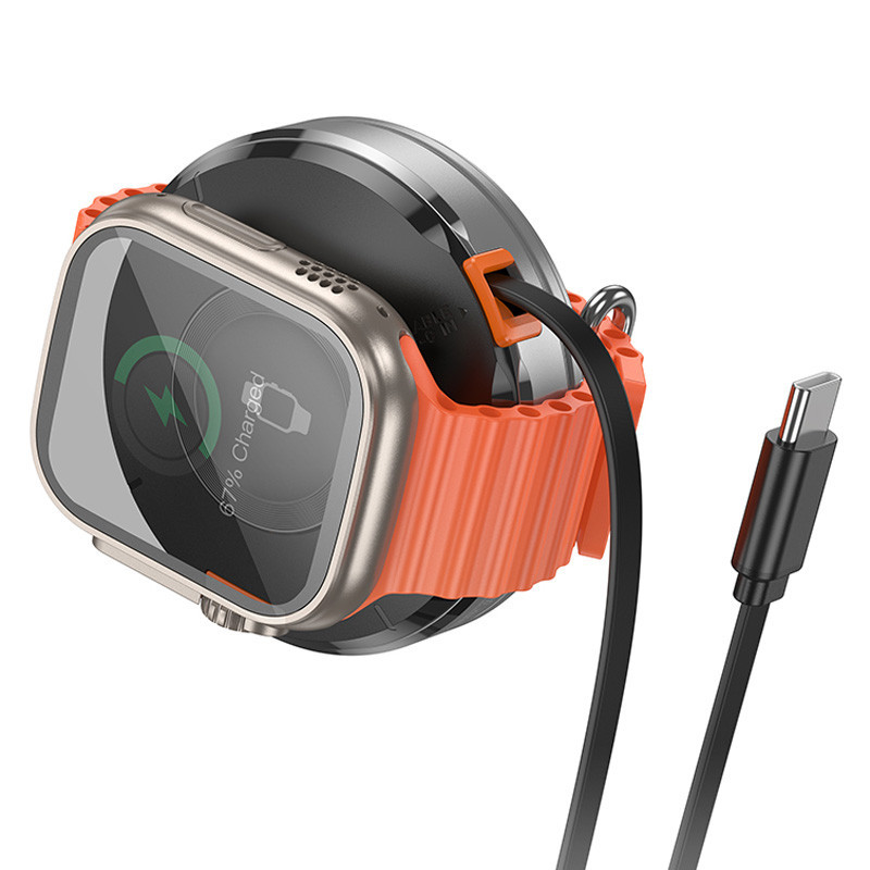БЗУ Hoco CQ18 Flash 2in1 Magnetic + iWatch (with retractable cable Type-C) Херсон - изображение 3