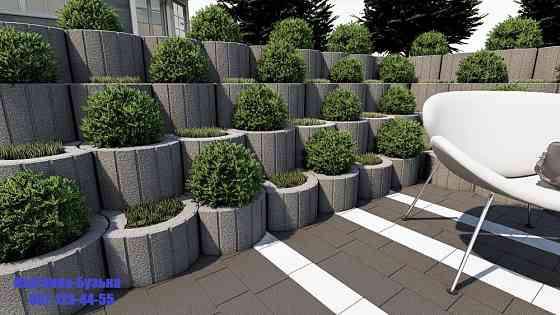 Бруківка, поребрики, плитка тротуарна, клумби, Ивано-Франковск