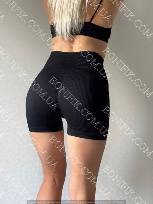 Женские бесшовные шорты с пуш-ап эффектом "Shorts Rib Shape" Кривий Ріг - зображення 3