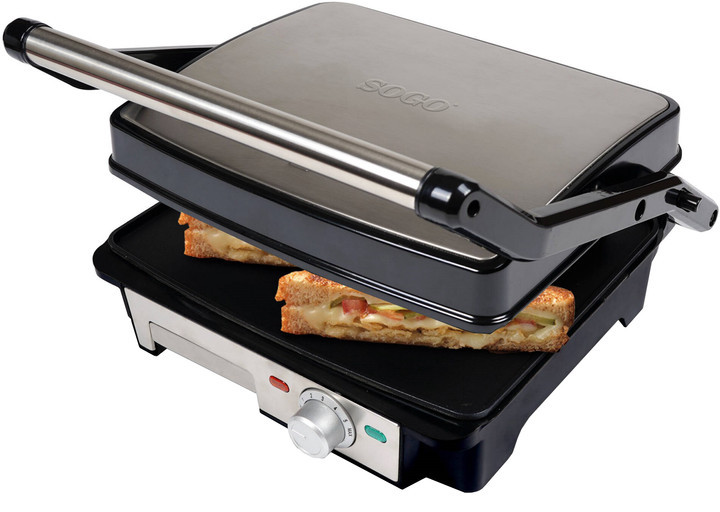 Гриль контактный SOGO SS-7131 2000 Вт серебристый Київ - зображення 1