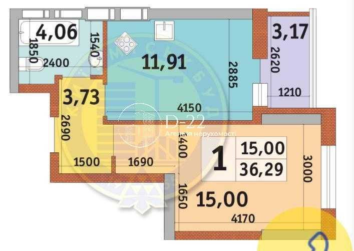 продажа 1-к квартира Киев, Дарницкий, 30000 $ Киев - изображение 8