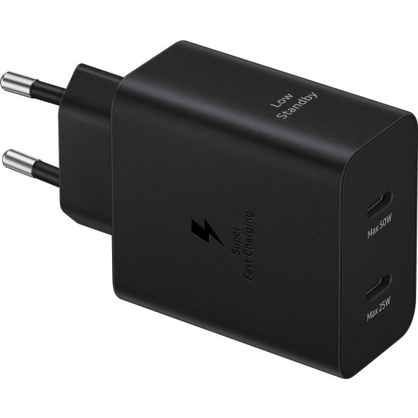 Мережевий зарядний пристрій Samsung 50W Power Adapter Duo + cable Type-C to Type-C Black (EP-T5020XB Харьков - изображение 2