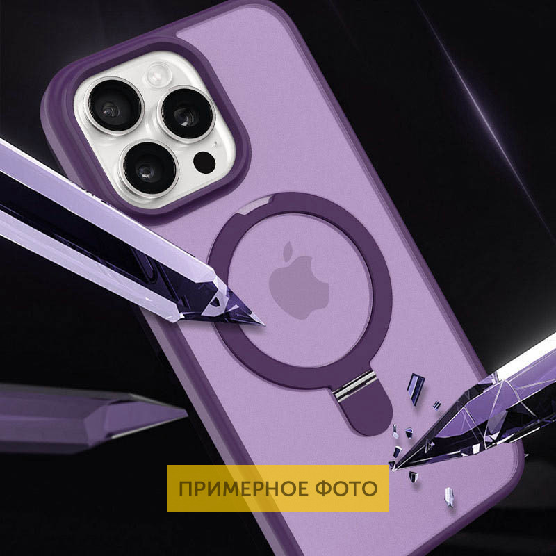 TPU+PC чехол Metal Buttons with MagSafe Colorful HQ Ring для Apple iPhone 16 Pro Max (6.9") Херсон - зображення 2