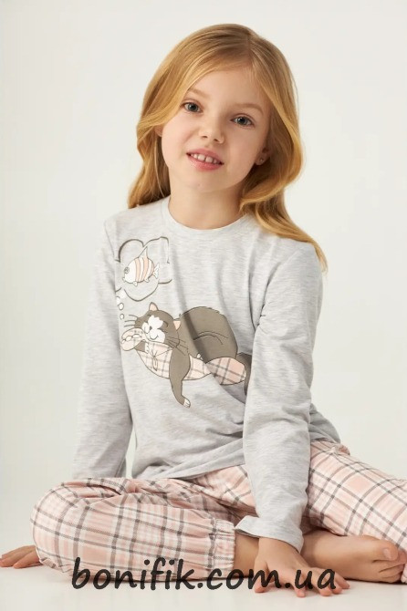 Детский комплект пижамы для девочек "Kitty" (арт. GPK 0181/07/02) Кривий Ріг - зображення 1