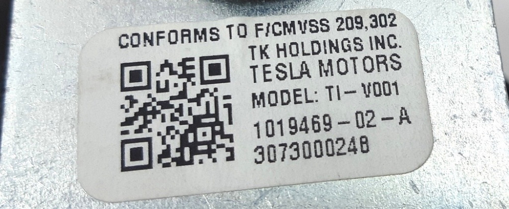 Ремень безопасности передний пассажирский (USA) Tesla model S, model S REST 1019469-02-B Київ - зображення 3