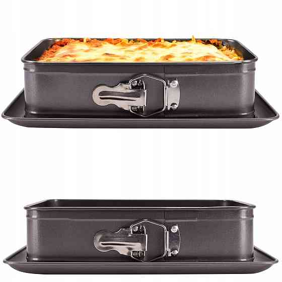 Форма для запекания Kamille 31.5*22.5*8см из углеродистой стали прямоугольная серая КМ6041 Одеса