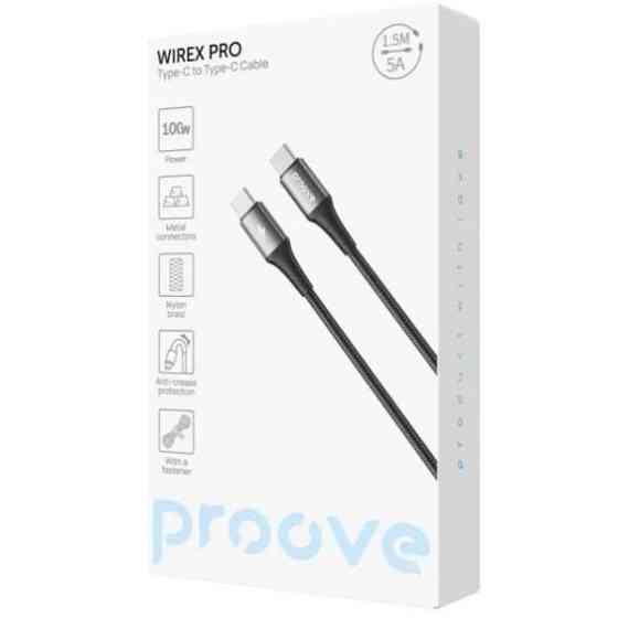 Кабель Proove WireX Pro Type-C to Type-C 100W 1.5m Black (CCWX11002201) Харків