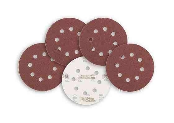Круг шлифовальный на липучке MASTERTOOL 125 мм/8 отв P80 набор 5 шт 08-2508-H Харьков