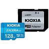 Карта пам'яті Kioxia microSDXC 128GB Exceria G2 UHS-I U3 V30 A1 Class  + SD-адаптер (LMEX2L128GG2) Харків