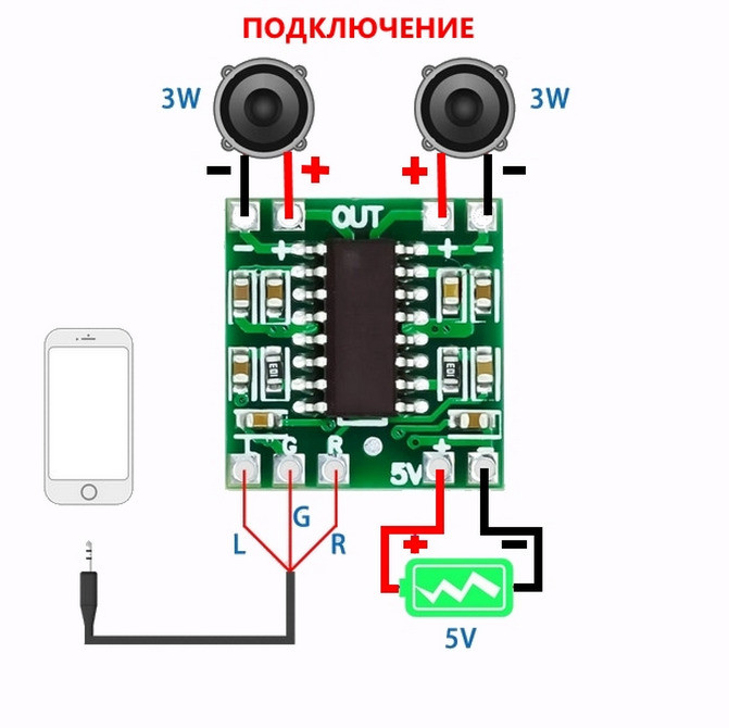 Цифровой Усилитель 2*3 Вт PAM8403, плата стерео усилителя Київ - зображення 7
