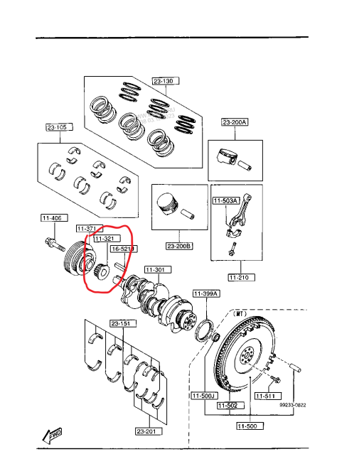 KL0111321B, Шестерня колінвала Мазда Кседокс 2.0, V6, 24 кл. оригінал Вінниця - зображення 6