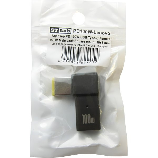 Перехідник для ноутбука USB-C Lenovo Slim Tip (DC) 100W кутовий Харьков - изображение 2