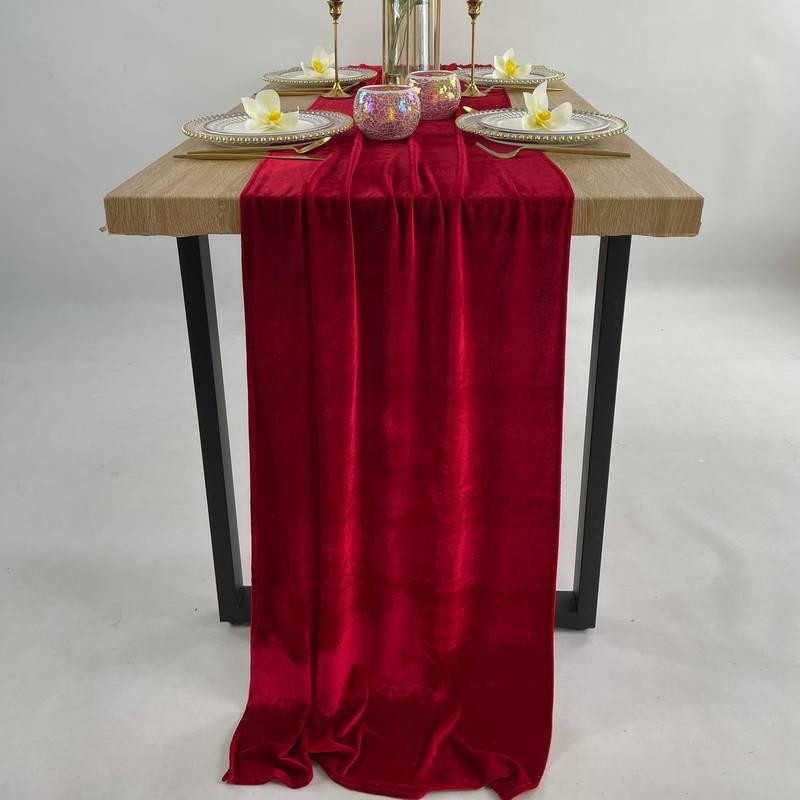 Дорожка-раннер бархатная Leeseph 300 см красная Одеса - зображення 2