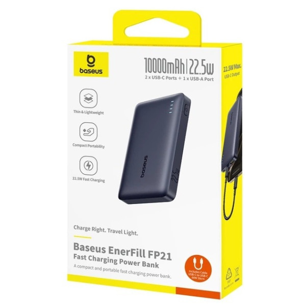 Power Bank Baseus EnerFill FP21 22.5W 10000mAh Black (P1008210D123-00) Харьков - изображение 4