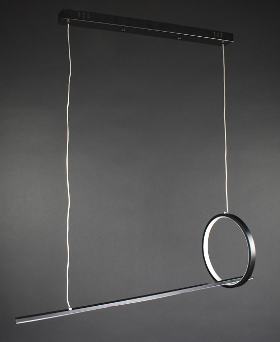 Люстра стельова LED MJ24A-800-bk Чорний 30-150х25х80 см. Київ - зображення 1