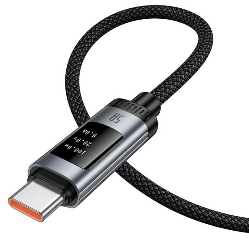 Дата кабель Hoco U148 Lord with display USB to Type-C 100W (1.2m) Херсон - изображение 4