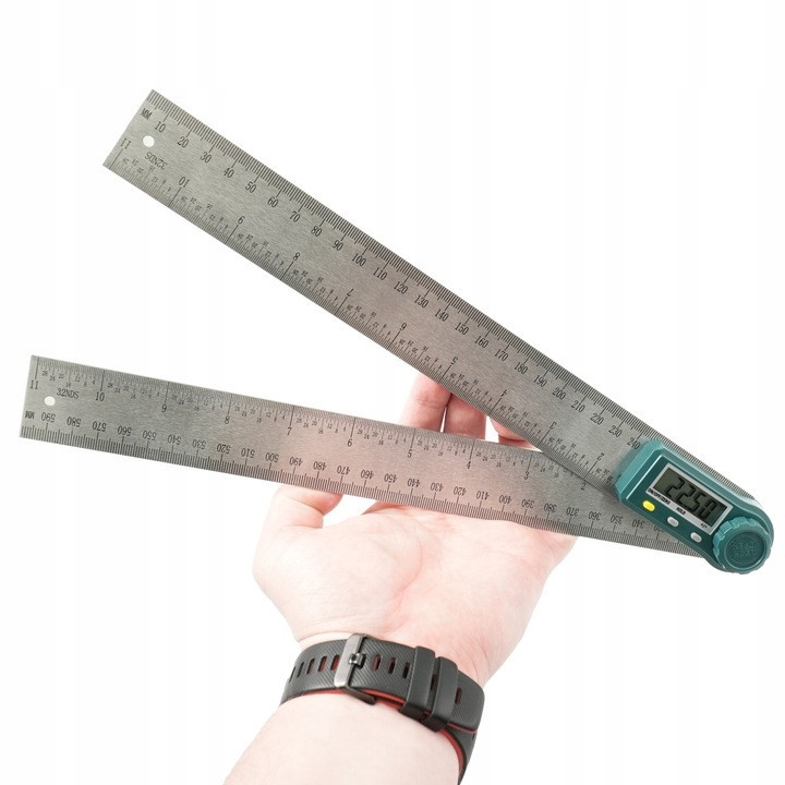 Угломер (прибор для измерения углов) электронный с линейкой 300 мм PROTESTER 5423-300 Харків - зображення 4