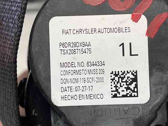 Ремень безопасности передний левый Jeep Cherokee KL 3.2 БЕНЗИН EHK 2013 (б/у) Київ