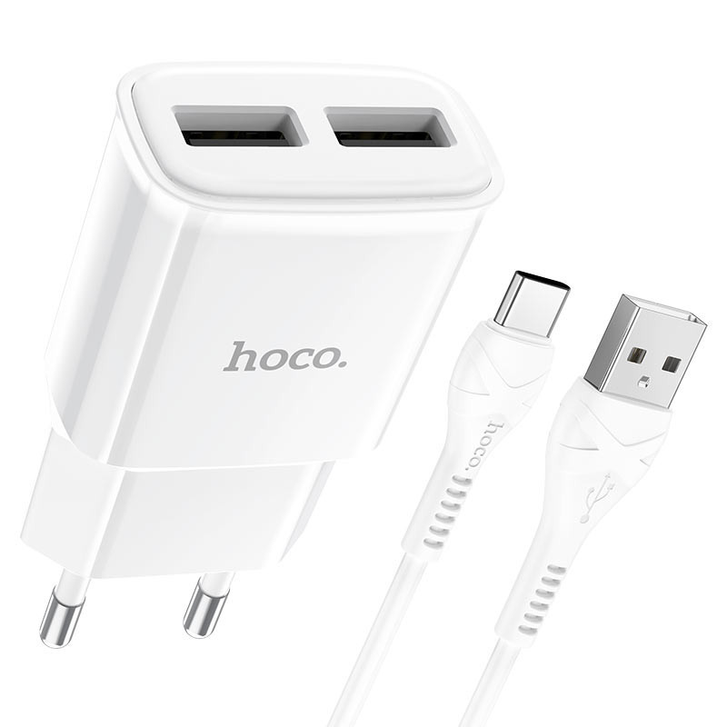СЗУ Hoco C88A Star round 2.4A (2USB-A) + кабель USB to Type-C Херсон - зображення 2