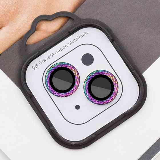 Защитное стекло Metal Shine на камеру (в упак.) для Apple iPhone 14 (6.1") / 14 Plus (6.7") Херсон