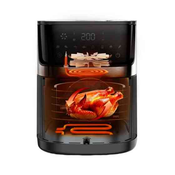 Аэрогриль мультипечь на 2 тэна Rotex Up&DownFry ROM-770-XL 2000 Вт 7.5 л серебристая Київ