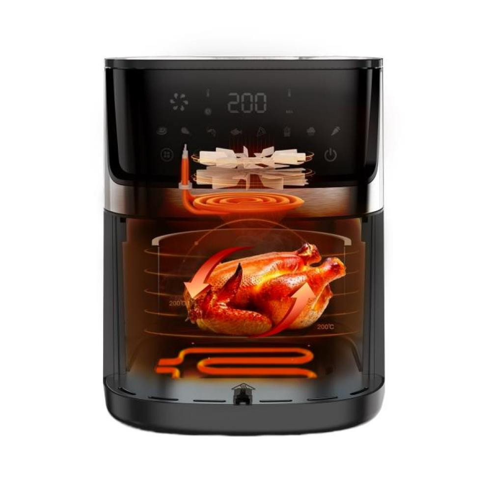 Аэрогриль мультипечь на 2 тэна Rotex Up&DownFry ROM-770-XL 2000 Вт 7.5 л серебристая Київ - зображення 3