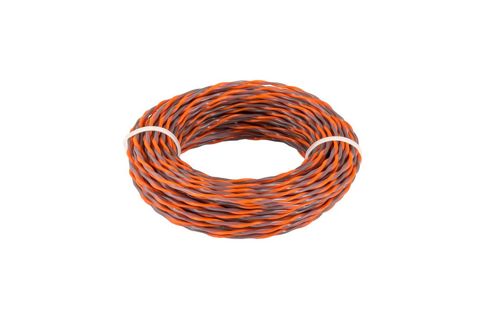 Леска для триммера бесшумная MASTERTOOL SPIRAL 2.40 мм 15 м двухцветная 19-1624 Харків - зображення 1