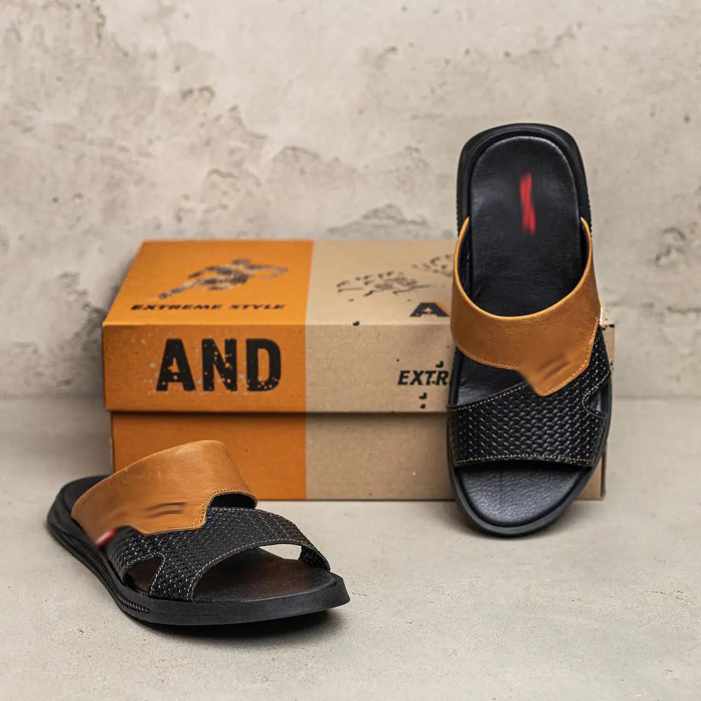 Мужские кожаные  летние шлепанцы-сланцы Київ - зображення 6