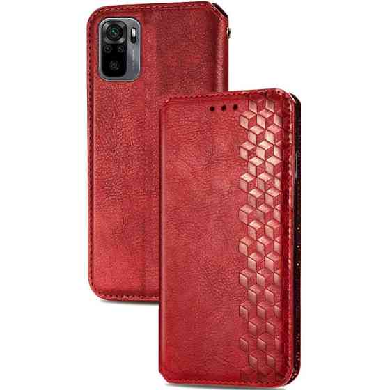Кожаный чехол-книжка GETMAN Cubic (PU) для Xiaomi Redmi Note 10 / Note 10s Херсон