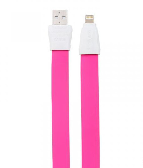 Lightning кабель Flat Full Speed II RC-011i 1m pink Remax 301604 Київ - зображення 1