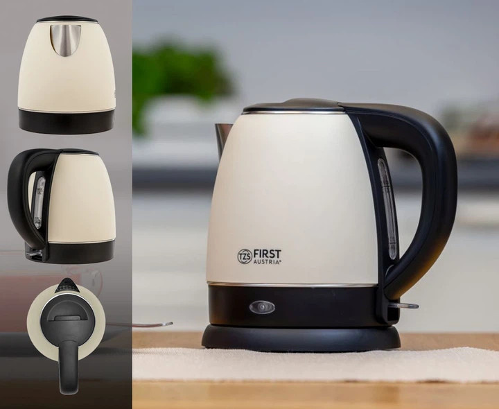 Чайник электрический First FA-5407-3-CR 1.2 л бежевый Київ - зображення 6