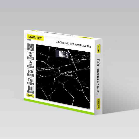 Весы напольные электронные Maestro MR-1826 150 кг черные Київ