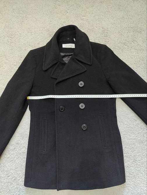 Оригінальне чорне двобортне пальто Calvin Klein з бірками Раздельная - изображение 4