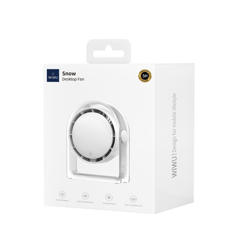 Портативный вентилятор WIWU WI-FS07 Snow desktop fan Херсон - зображення 3