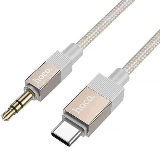Аудио кабель Aux Hoco UPA32B Clever digital (Type-C to AUX 3.5mm) (1m) Херсон