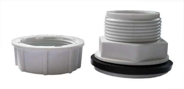 Штуцер ПЭТ 1 1/2 дюйма белый с заглушкой Київ - зображення 4