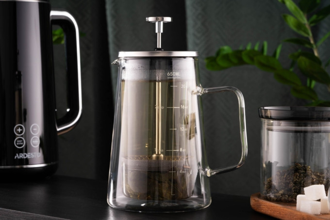 Френч-прес Ardesto Black Mars AR-1906-DW 600 мл Київ - зображення 1