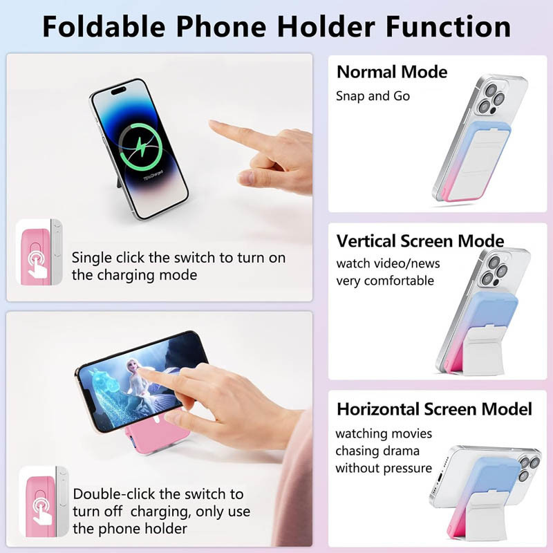 Портативное ЗУ Power Bank JJT-A27-1 Gradient PD20W+QC 22.5W с БЗУ 10000 mAh Херсон - изображение 4