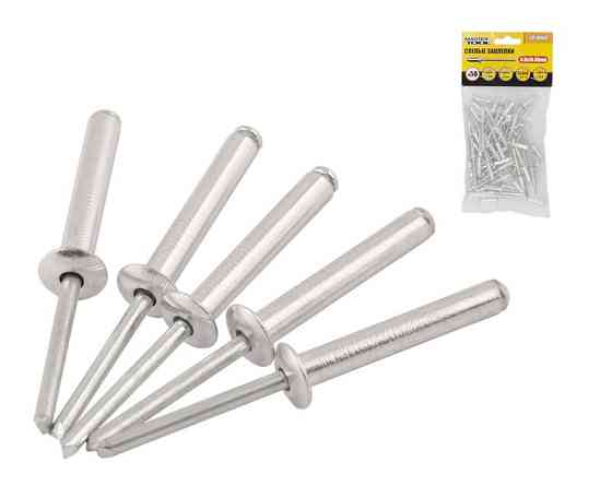 Заклепки алюминиевые вытяжные MASTERTOOL 4.8х14.48 мм 50 шт 20-0660 Харьков