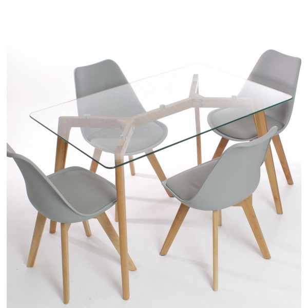 Стул Тор мягкий обеденный серый Дніпро - зображення 1