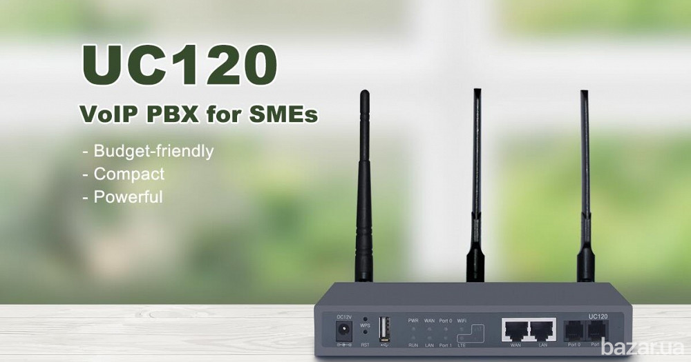 Dinstar UC120-1V1S1O, ip-атс, 1 LTE/GSM, 1 FXS, 1 FXO Київ - зображення 2