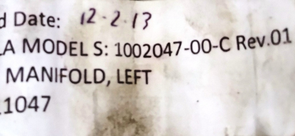 Патрубок системы терморегулинования батареи левый Tesla model S, model S REST 1002047-00-C Киев - изображение 4