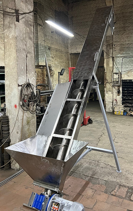 Шнековые винтовые транспортеры в желобе из нержавеющей стали Полтава - зображення 4