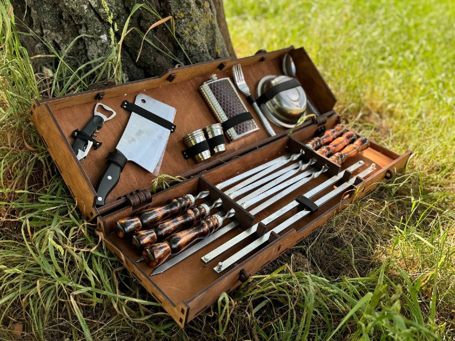 Подарунковий набір.Набір Шампурів у Дерев'яному Кейсі. Полтава Полтава - зображення 6