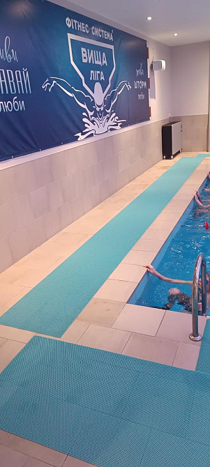 Рулонное противоскользящее покрытие для бассейнов - дорожка СОТА 1,2х15 м.п. бирюзового цвета Киев - изображение 7